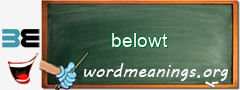 WordMeaning blackboard for belowt